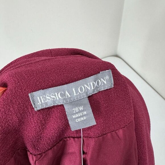 Jessica London Womens Jacket 28W Pink Single Button Knit Blazer Comfy Romantic - Picture 9 of 13